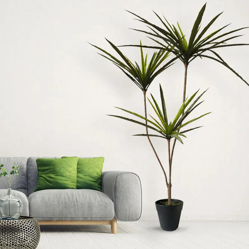 Dracena artificial grande de 90-120cm, , folhas de palmeira artificial, planta para decoração