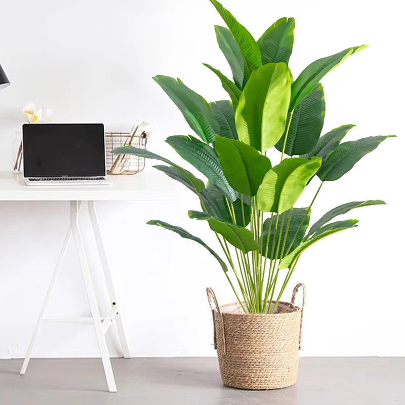 Planta Artificial  para Decoração. Palmeira Tropical -  folhas de Bananeira - com Toque Real