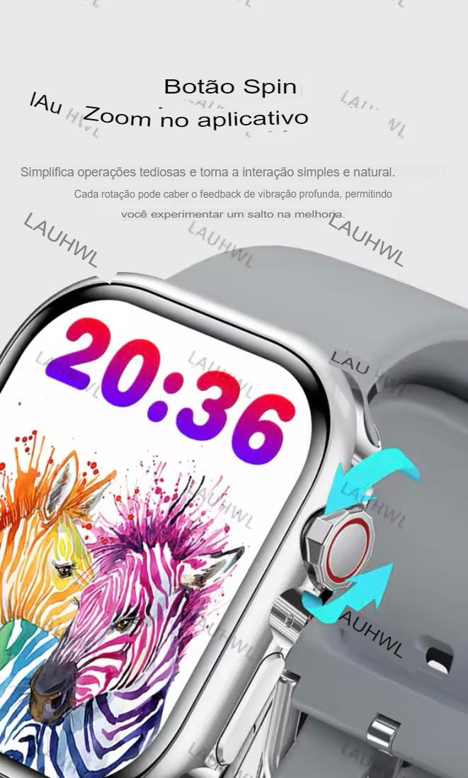 Relógio Inteligente - Smartwatch Series 9 para mulheres, GPS, trilha de fitness, NFC, SIRI, mostrador personalizado, Android, 41mm